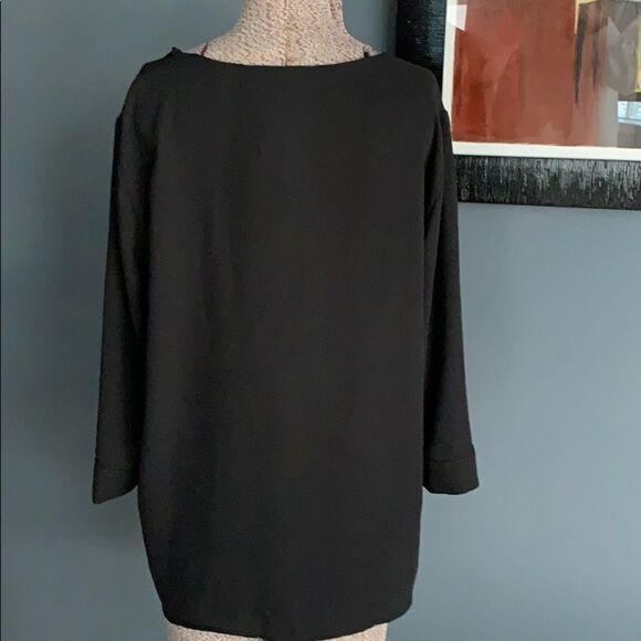 MNG (mango) black crew neckline tunic. Size 8. - Picture 4 of 5